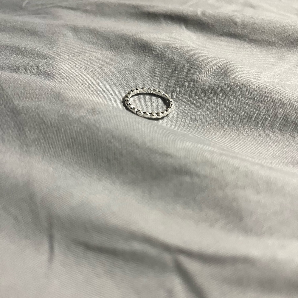 Simple silver ring